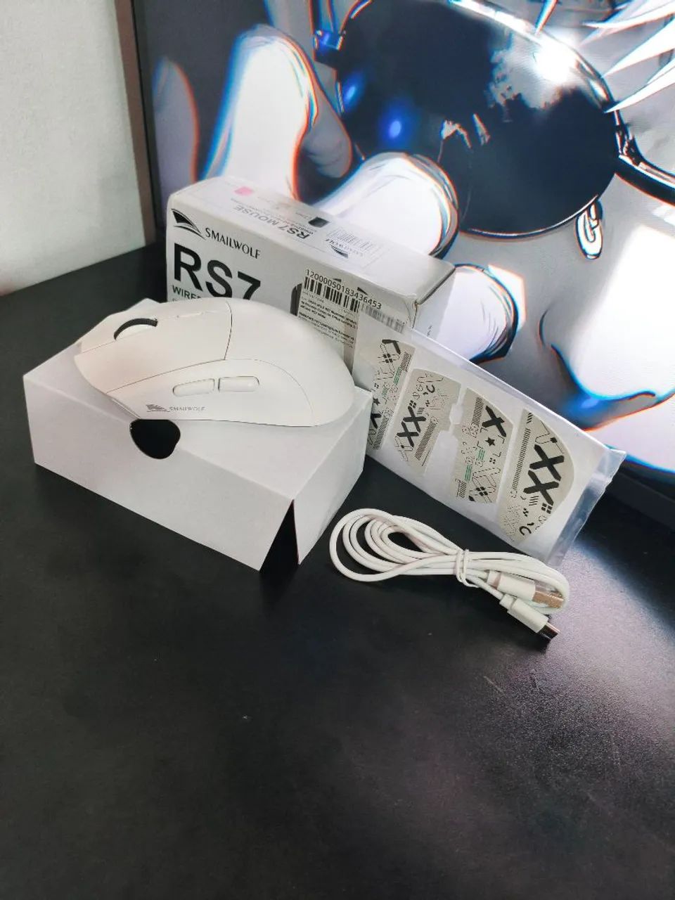 Mouse Gamer RS7 SMAILWOLF Tri-Mode Branco
