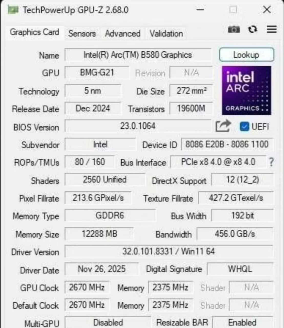Placa de Vídeo Intel Arc B580 Edição Limitada 12GB GDDR6 Xe2 Ray Tracing Nova - Foto 5
