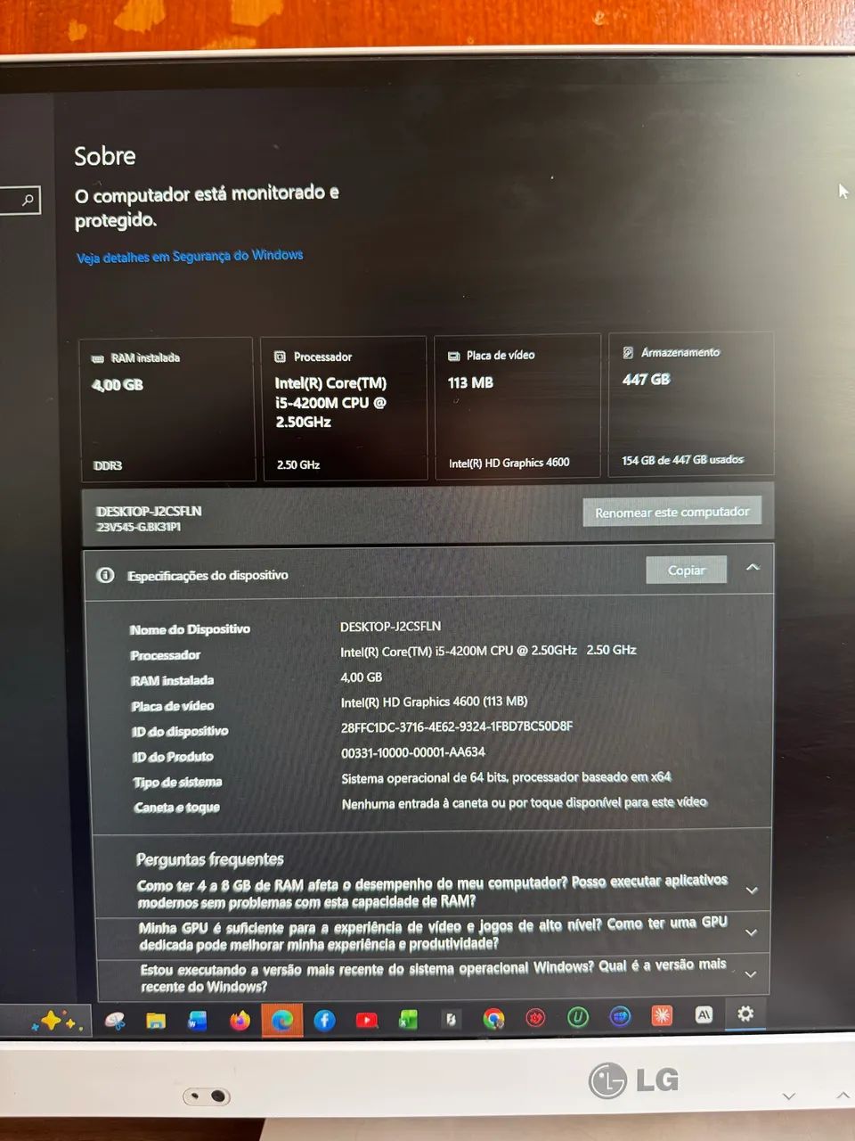 Computador All In one LG - 23V545 - Foto 3