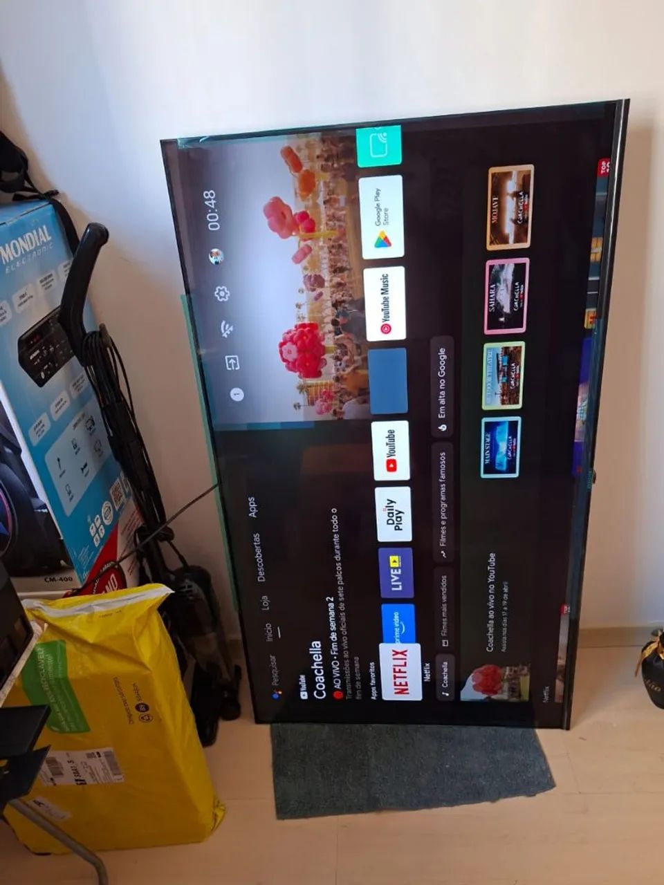 Vendo tv 55 polegadas smart 4k com nota fiscal e garantia de loja 