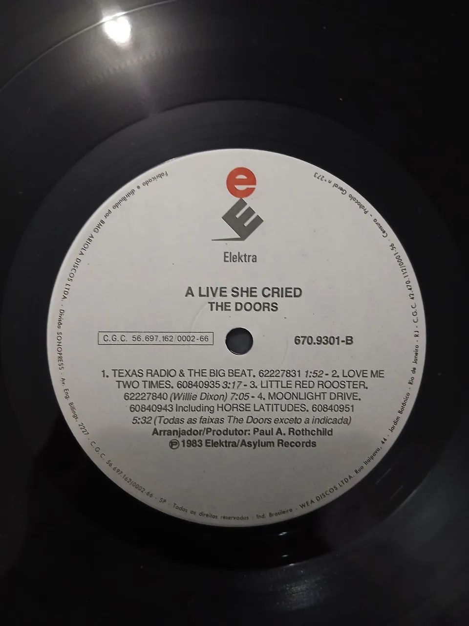 Lp the Doors "a Live she cried" usado - Foto 4