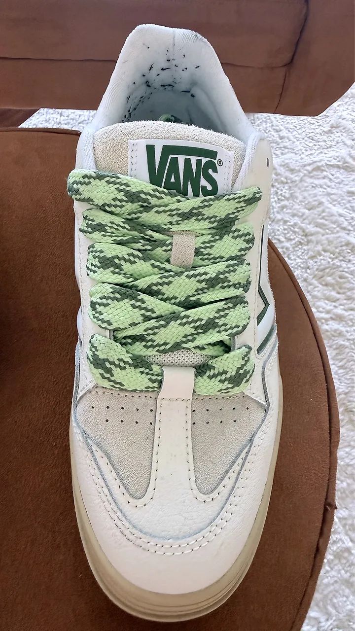 Tênis Vans Upland original creme e verde ? pouco usado - Foto 4