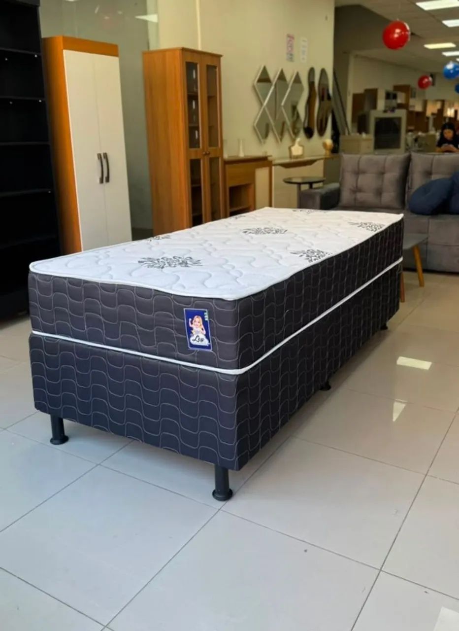 Cama Box Solteiro 88x1.88 (base e colchão Individual) - Foto 3