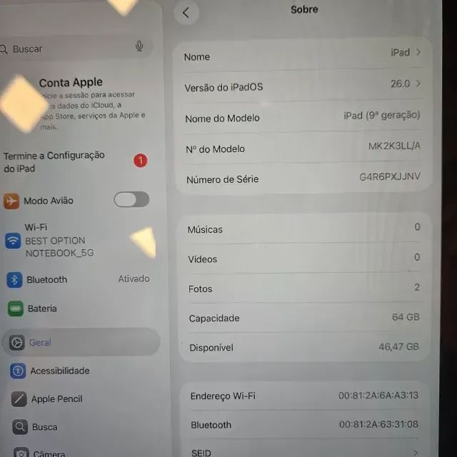 iPad 9th - 64Gb - Wifi - Caneta e Teclado - Foto 5