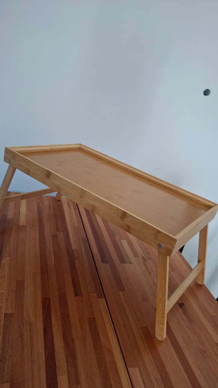 Mesa Dobravel Para Notebook Mesa De Cafe da Manha Madeira Bambu