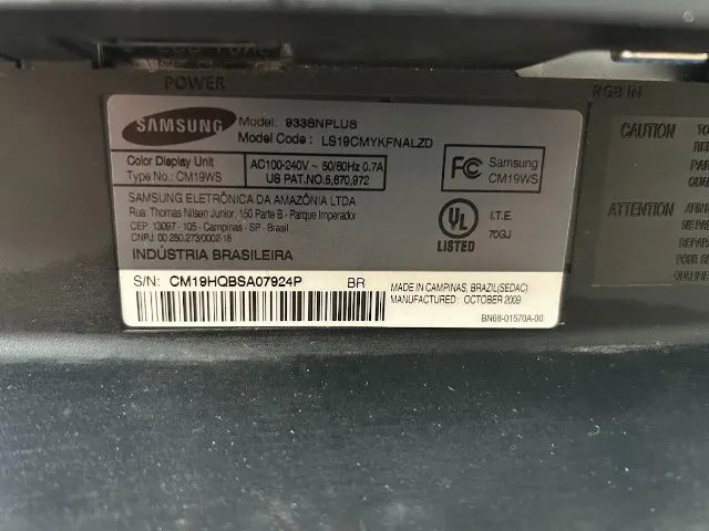Monitor Samsung SyncMaster 19" - Funcionando Perfeitamente - Foto 4