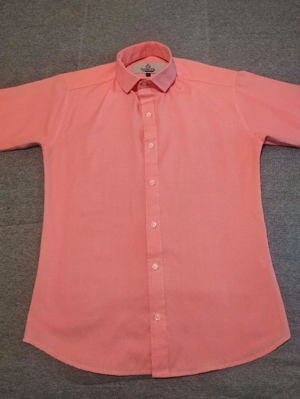 Camisa Manga Curta Slim Rosa bebê Tam.P - Foto 2