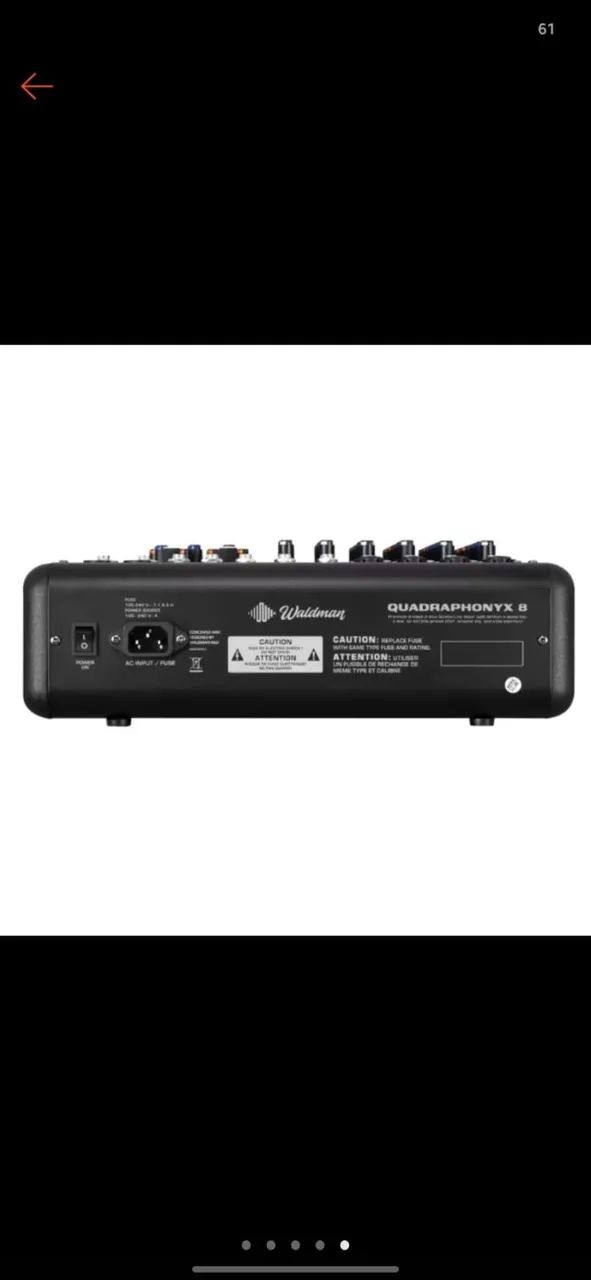Mesa de Som Waldman QPX-8 USB/Bluetooth - Nova na Caixa