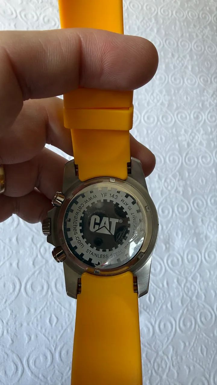 relógio caterpillar yf 143 amarelo - Foto 3