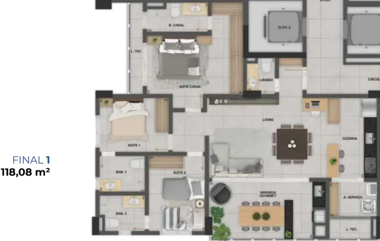 PLANTA 118m²