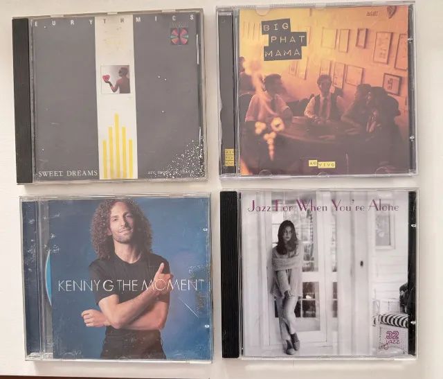4 CDs:  Eurythmics,  BigPhat Mama,  Kenny G, Jazz 