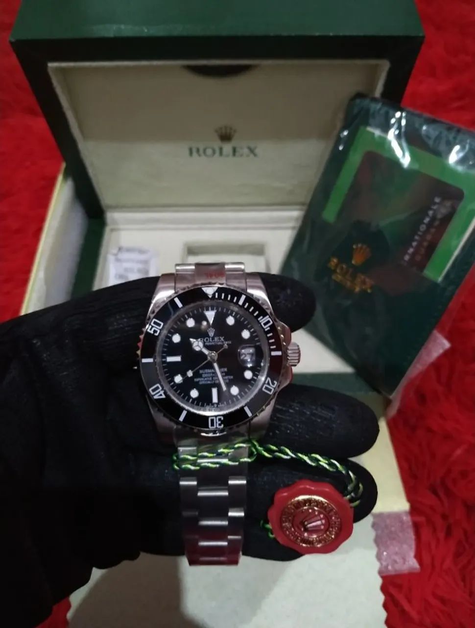 Rolex Submariner visor preto Automático linha Premium AAA+suíço  - Foto 4