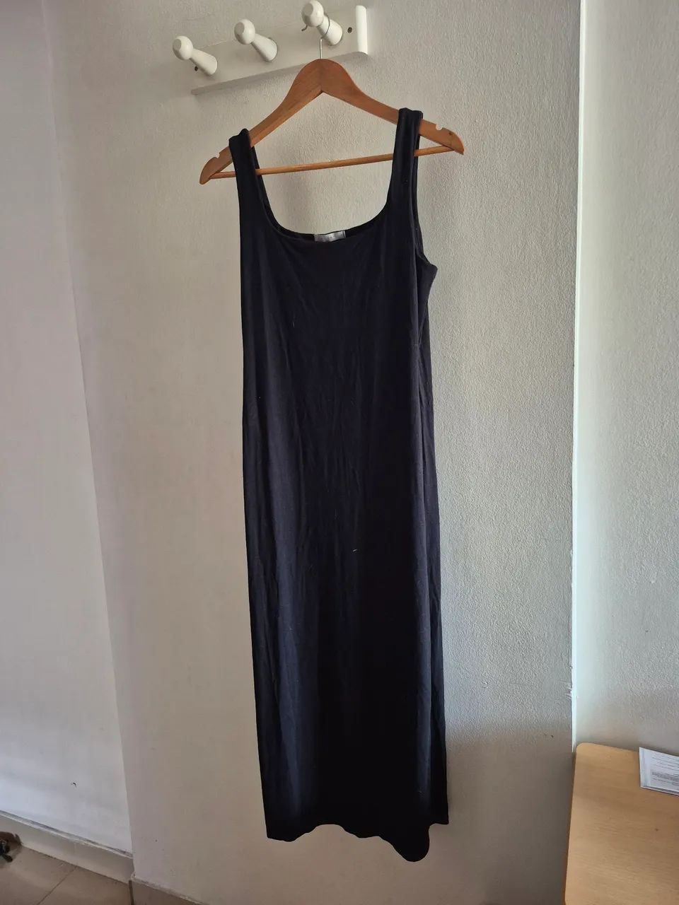 Vestido preto longo em malha G