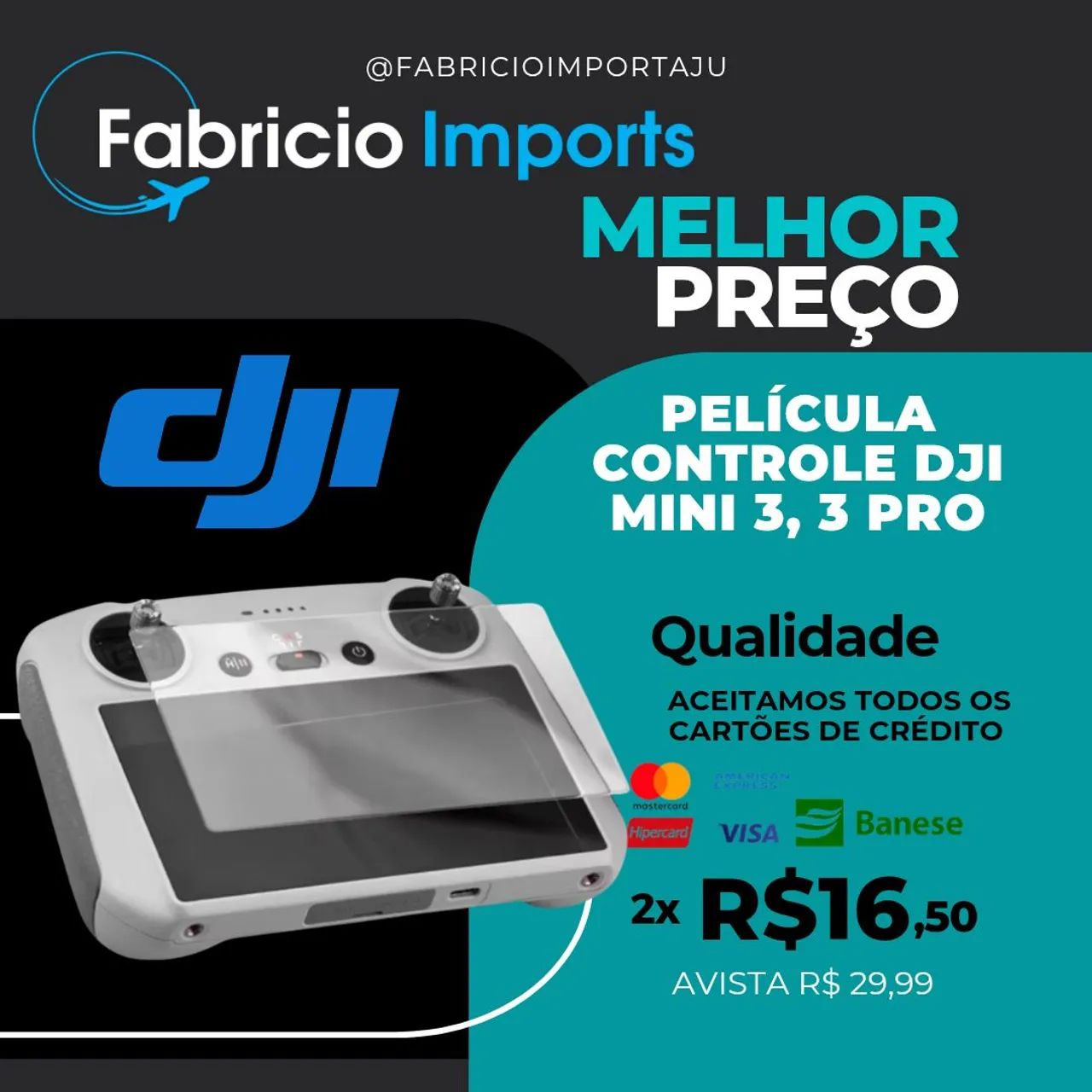 PELÍCULA CONTROLE DJI MINI 3 3PRO