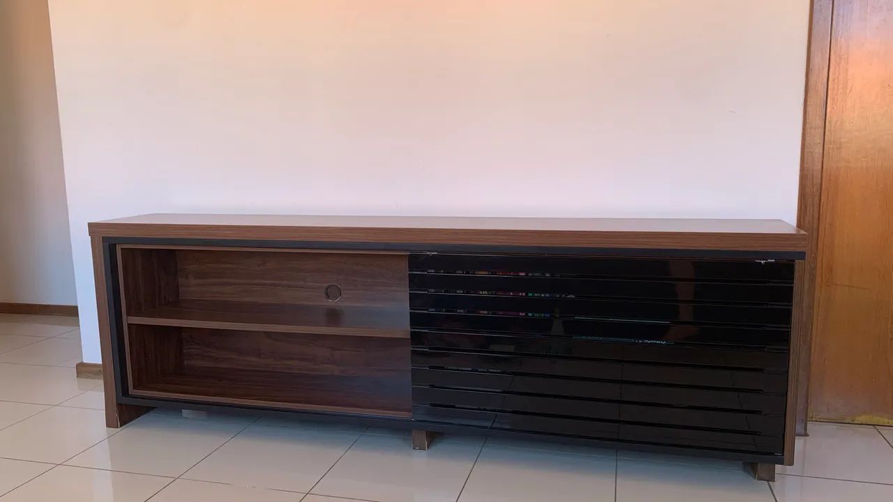 Móvel Rack de madeira (tom walnut)  - Foto 2