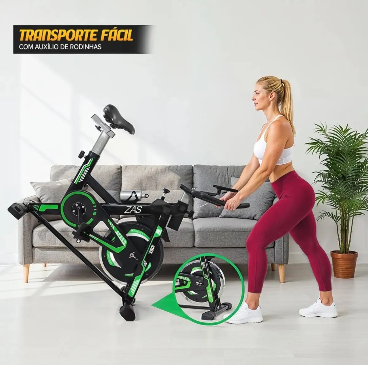 Bicicleta ergométrica Spinning MBX ZAS Roda inércia 13kg - Foto 4