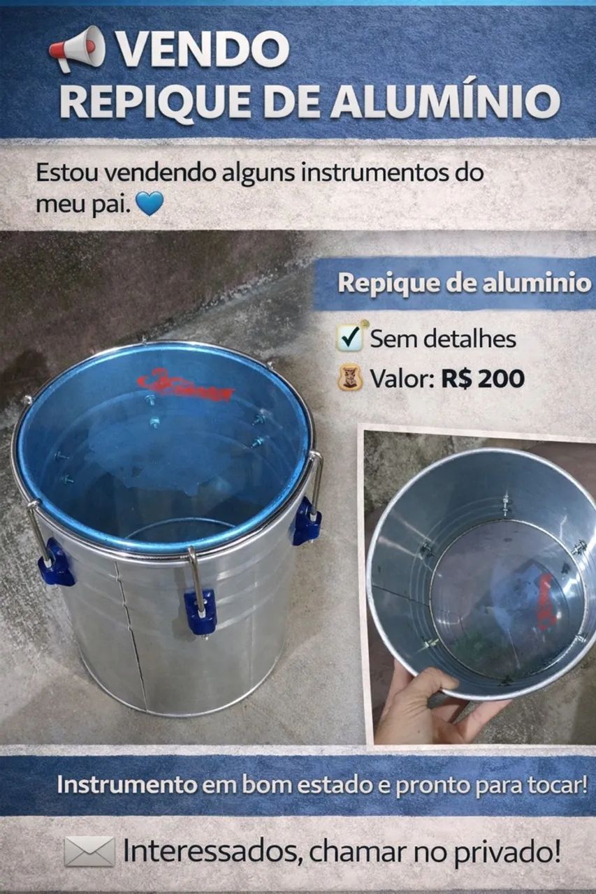 Repique de alumínio 