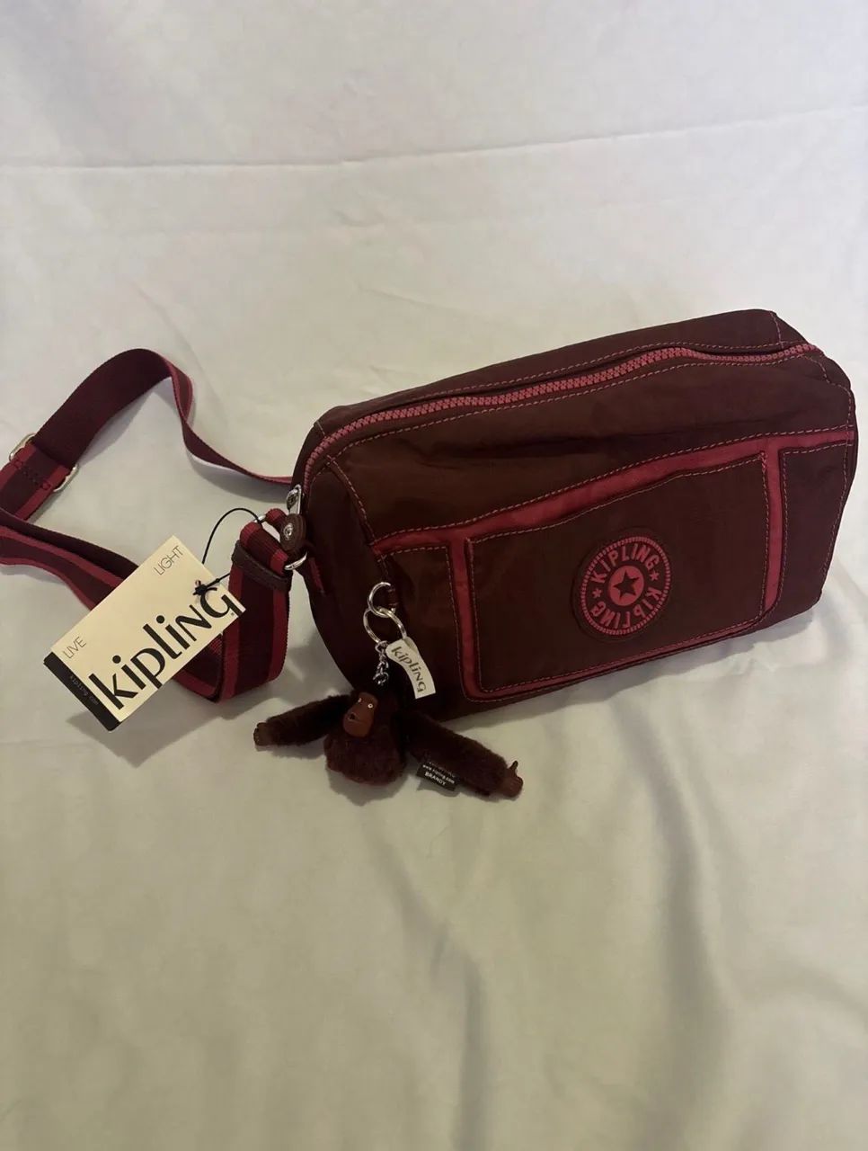 bolsa kipling radana mahogany grape