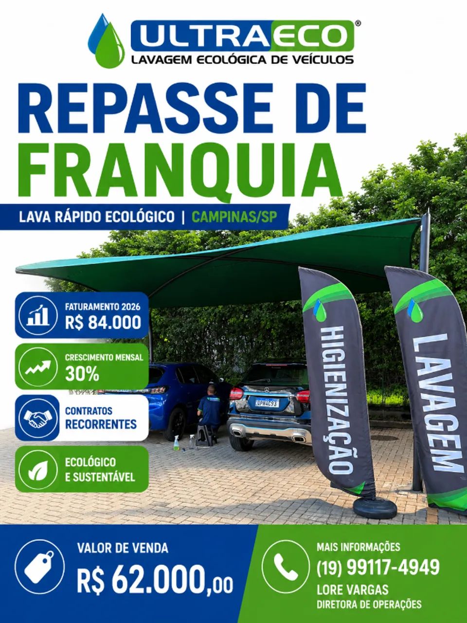 Vendo Lava rápido em funcionamento - Repasse de Franquia
