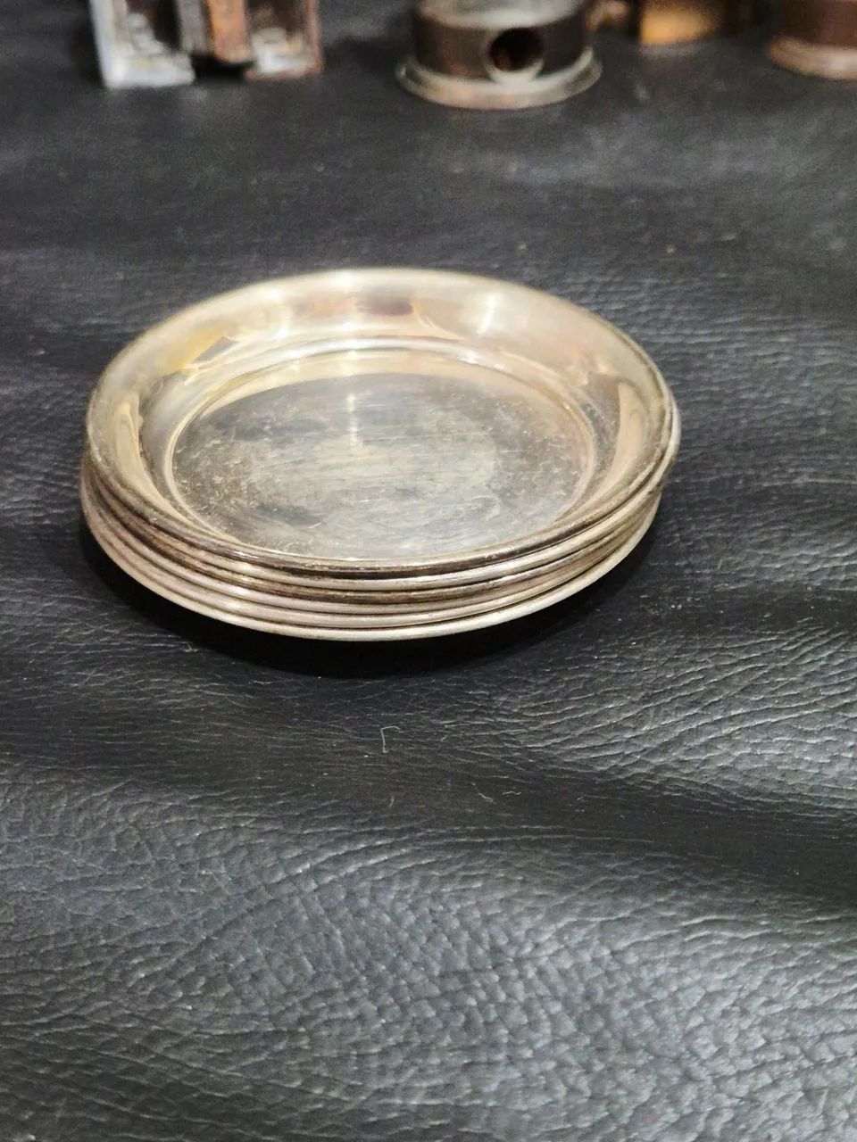 Conjunto com 6 peças em Prata de Lei (. 925) - Randahl / butter pats ou costers - Foto 4