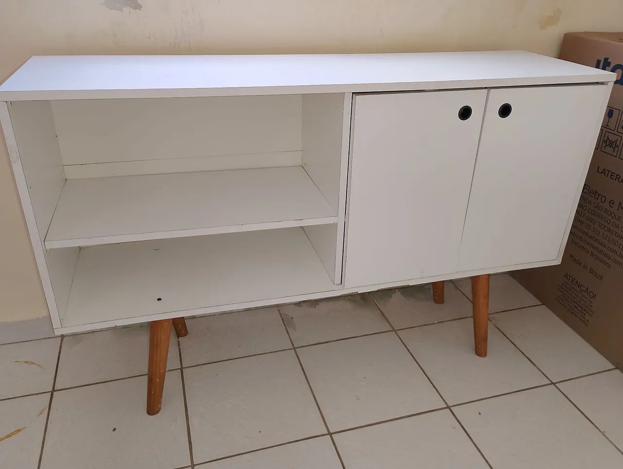 Rack MDF branco para sala/quarto/cantinho do café  - Foto 2
