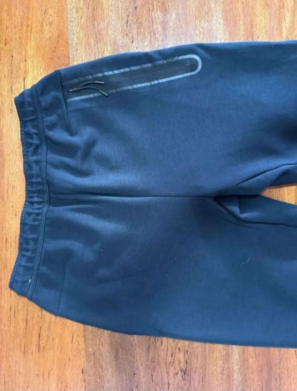 calça nike tech fleece cinza e preta - Foto 3