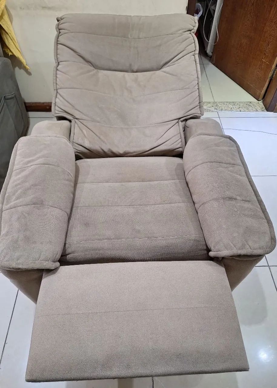  poltrona do papai/reclinável com apoio para os pés,