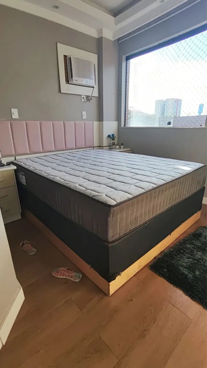 Cama Box Queen + Colchão Ortobom Iso D45 - Excelente Estado - Foto 5