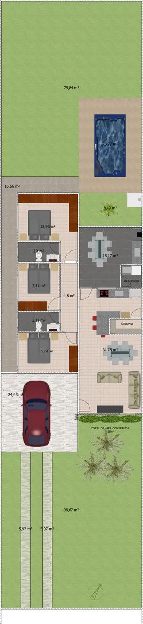Casa 3 quartos com piscina em condomínio pr óximo ao Paranoá - Foto 4