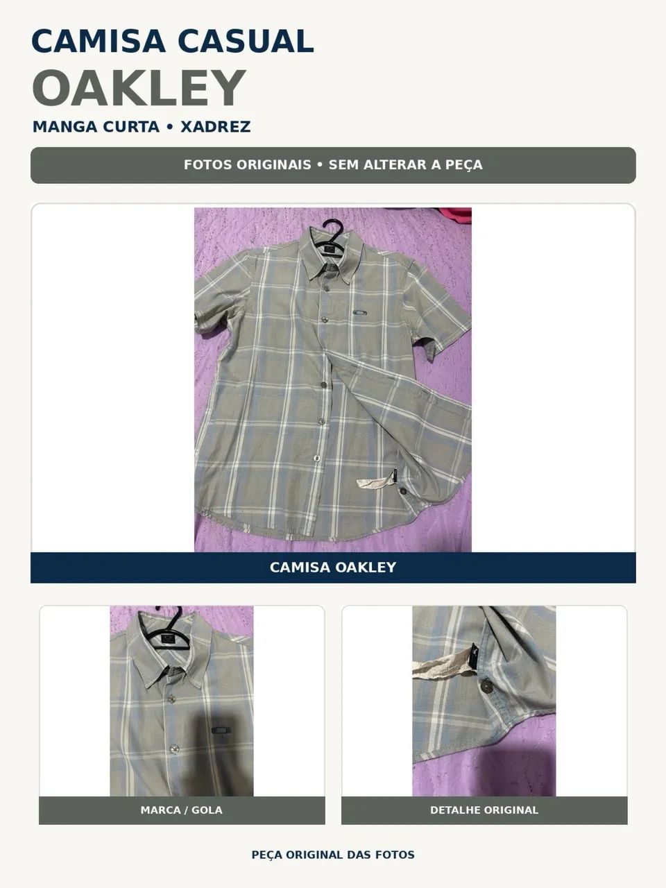 Camisa social oakley original tamanho 40/42