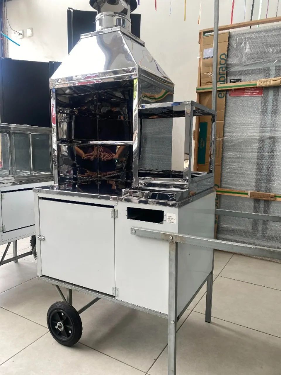 Carrinho de Churrasco Inox