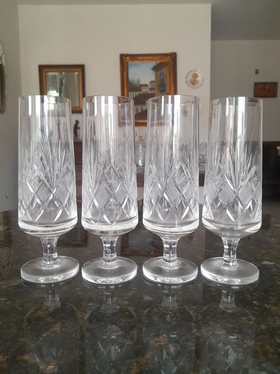 Conjunto 4 taças cristal  flute para champanhe e - Foto 2