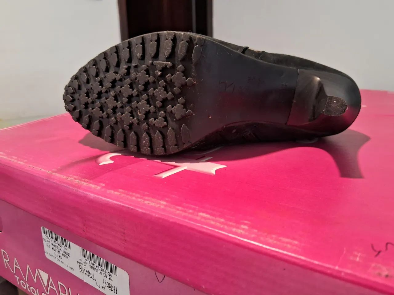 Bota cano longo Preta Ramarim 34 - Foto 6