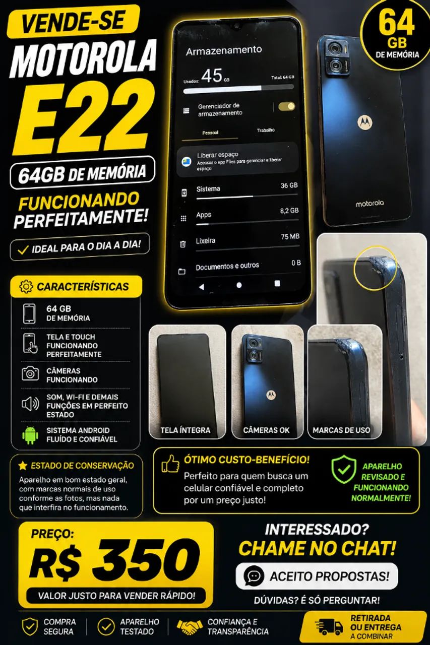 Celular Motorola E22