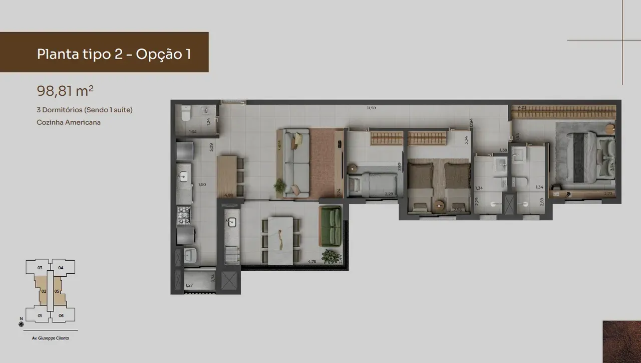 PLANTA 98m²