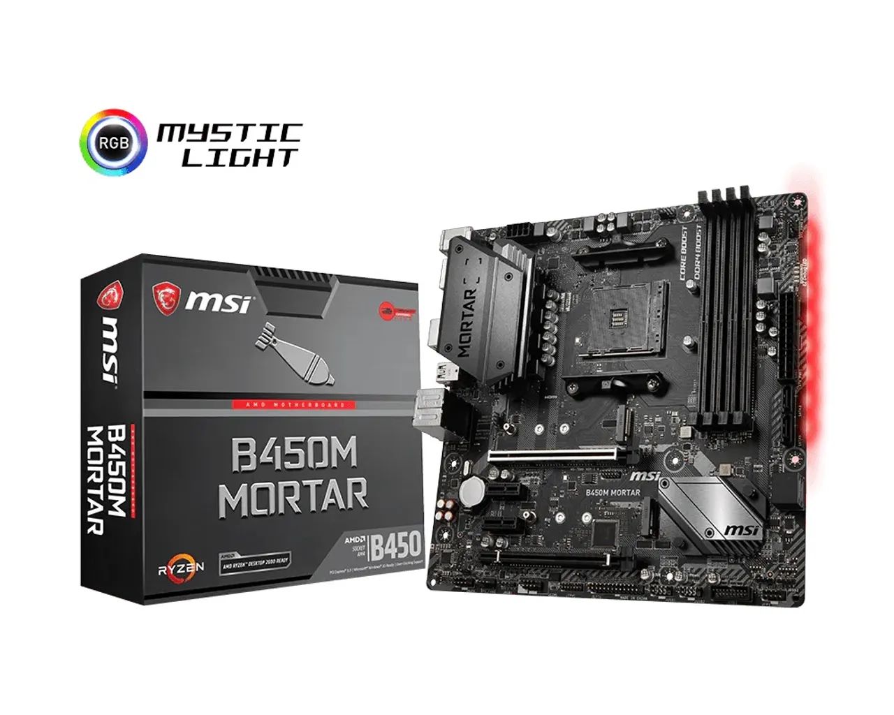 Placa mãe RGB MSI B450m Mortar Max - Peças de Hardware