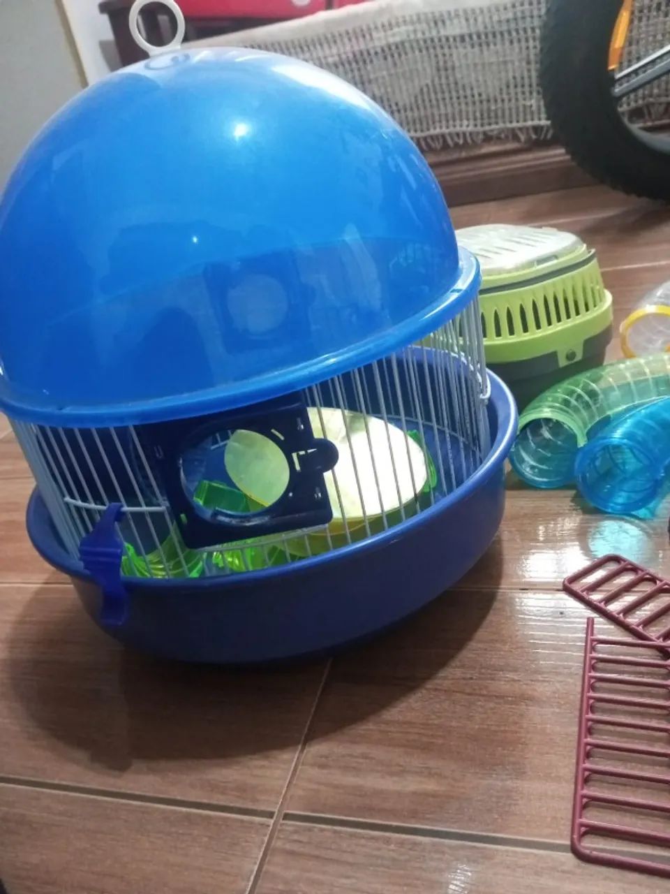 Gaiola de Hamster + Caixa de transporte e acessórios