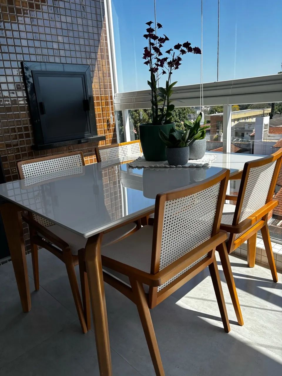 Mesa de jantar retangular com 4 cadeiras - Foto 5