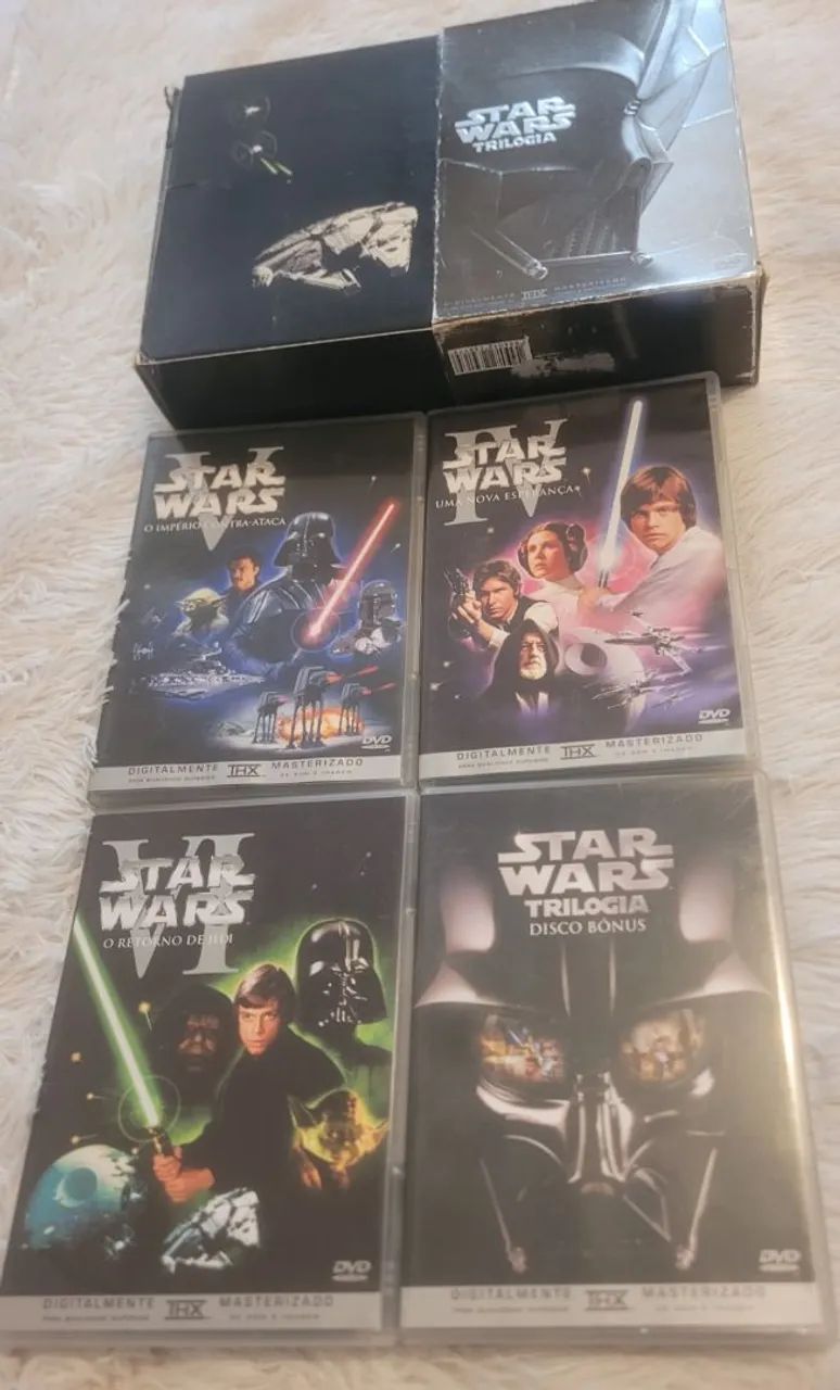Box DVD star wars trilogia 