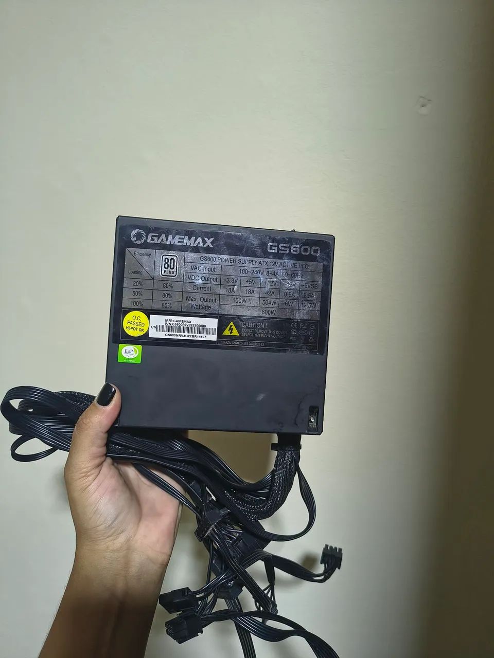 Fonte 600W GAMEMAX 80 PLUS - Foto 2