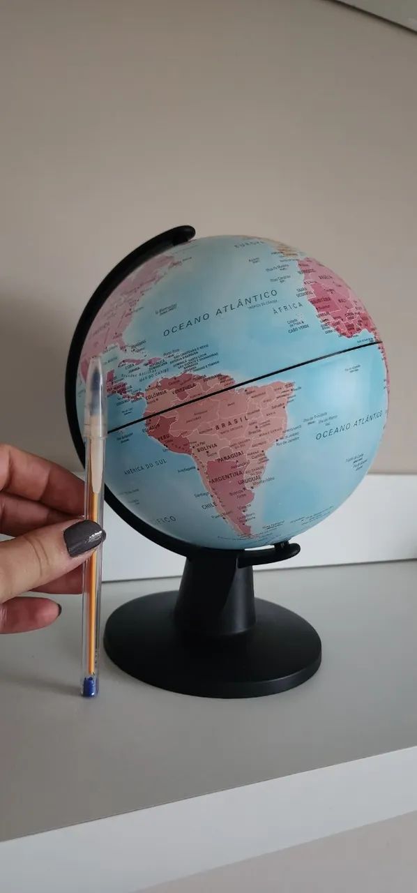 Globo terrestre de mesa 16cm - Foto 3