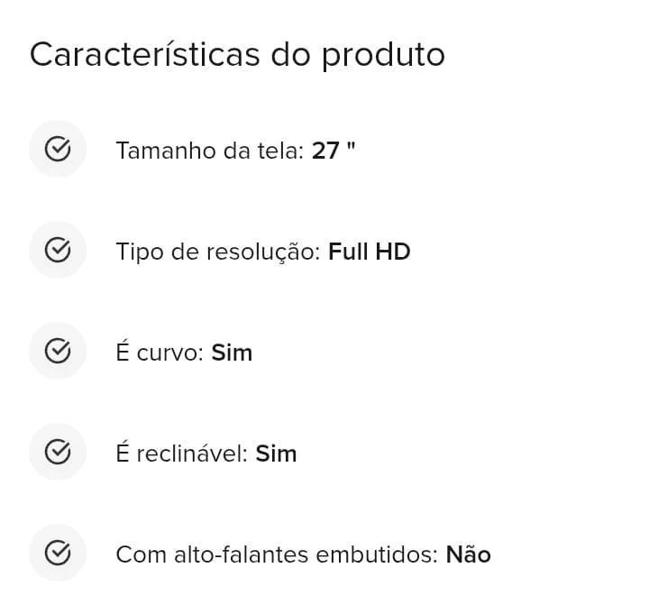 Monitor gamer curvo Concórdia CZ270F - LED 27 polegadas Full HD - Foto 3