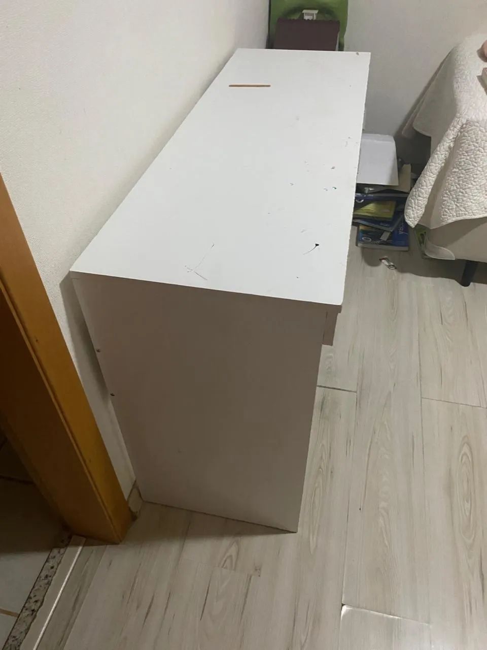 Escrivaninha Branca com Grandes Gavetas - Foto 5