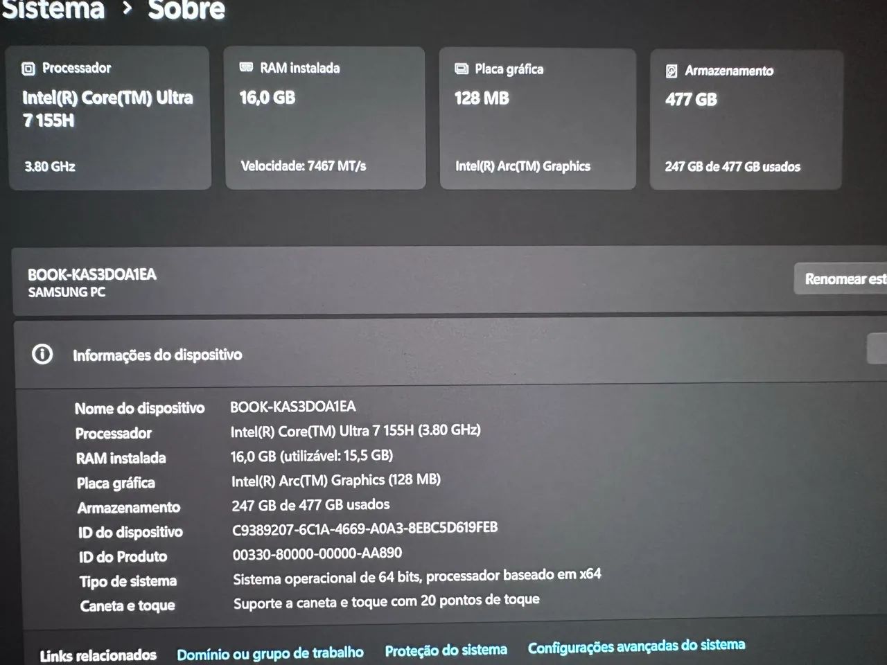 Notebook Samsung Book4 Pro Core Ultra 7 - Foto 3