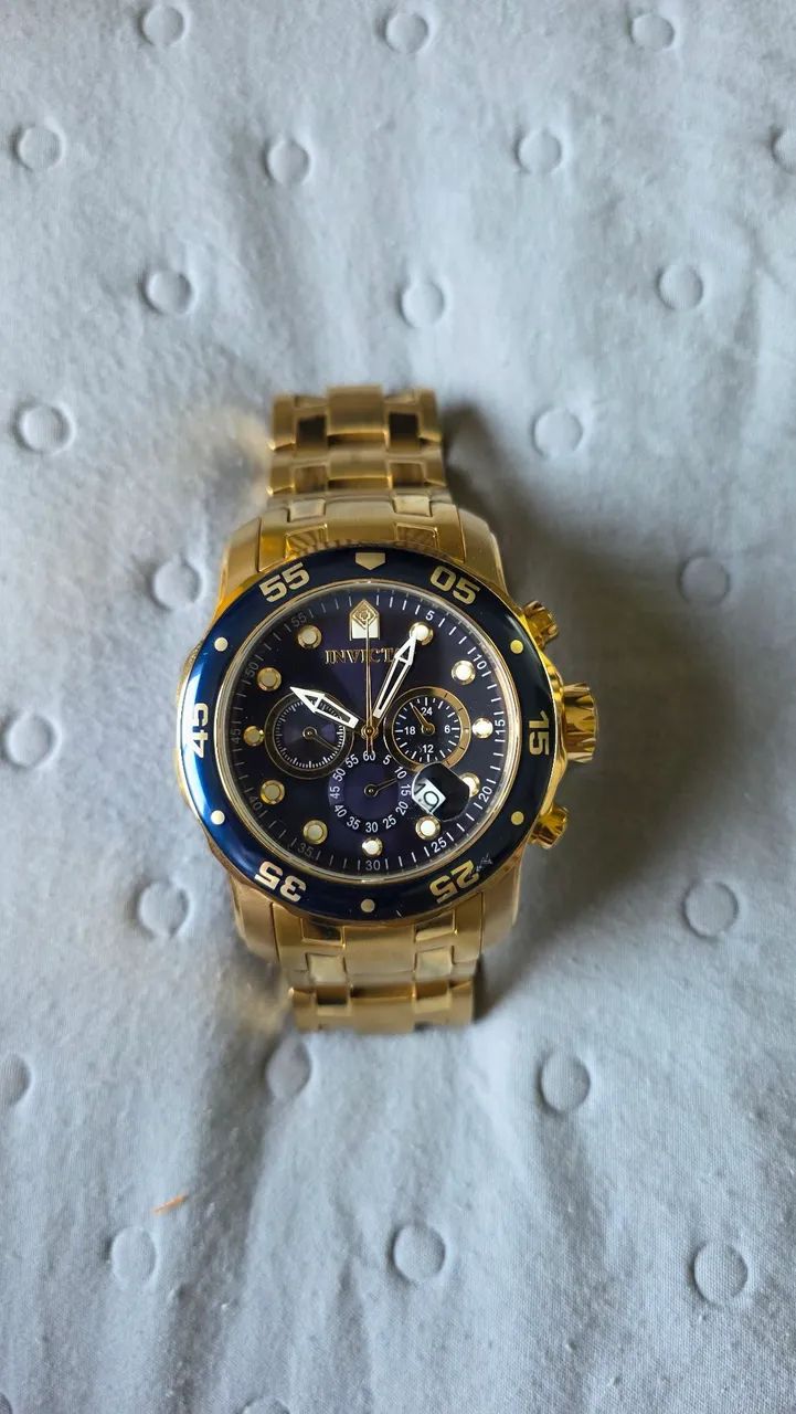 Rélogio Invicta Pro Diver 0073 dourado - Foto 5