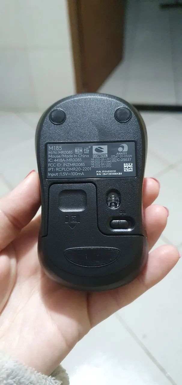 mouse sem fio logitech m185 preto - Foto 2