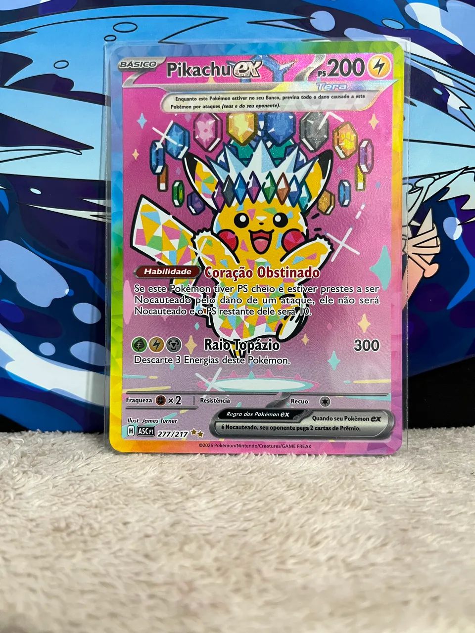 その他 Pikachu ex 277/217 Tera Pikachu ex (277/217) - Heróis Excelsos NM - Hobbies e coleções