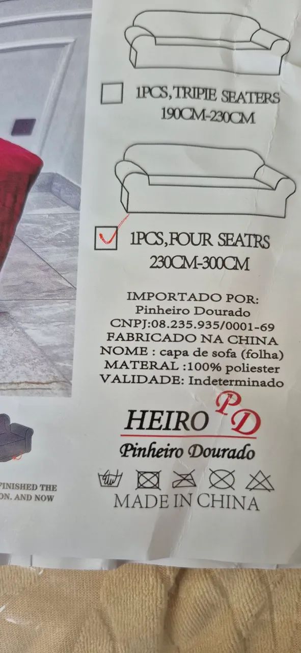 Capa para sofa 4 lugares NOVA - Foto 3