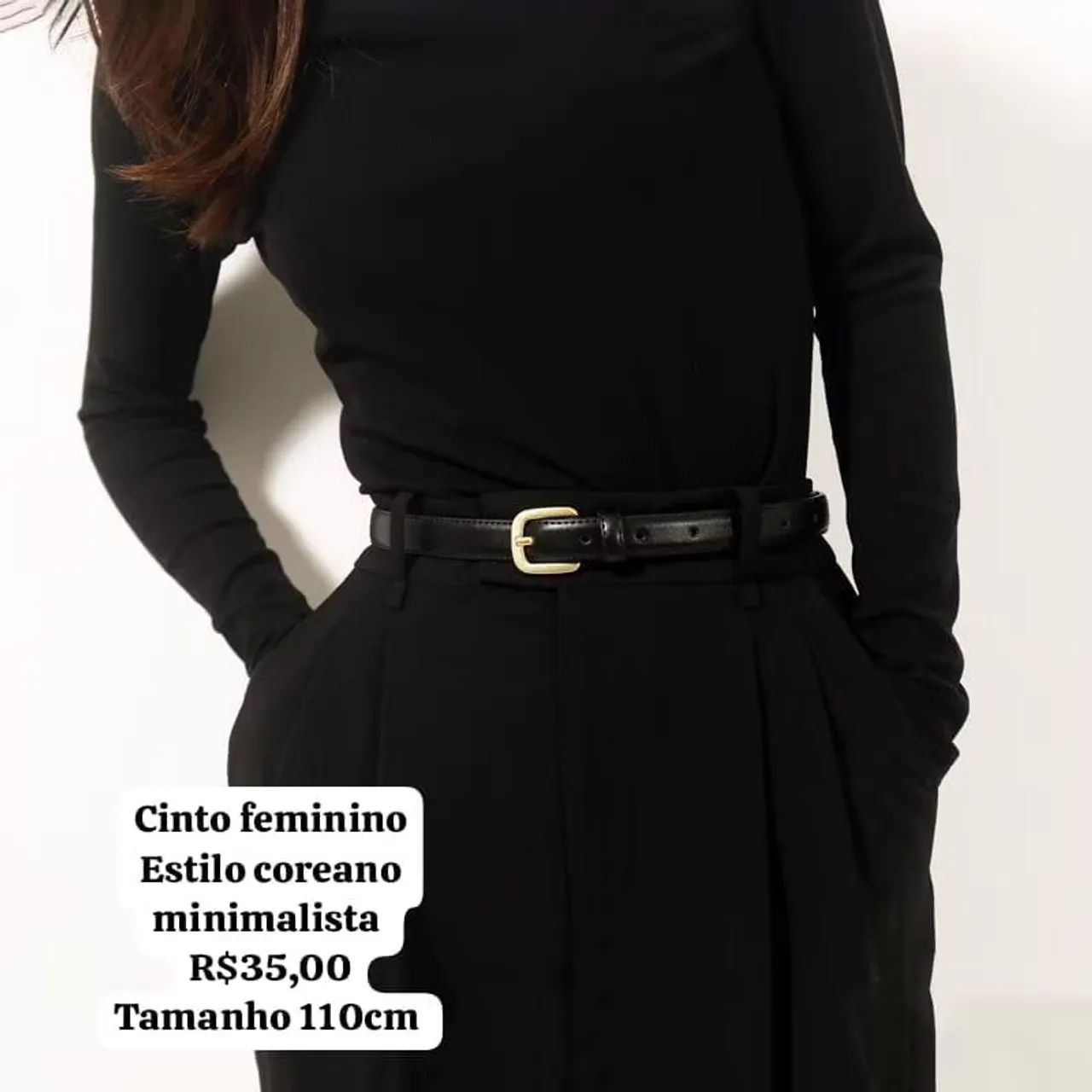 Cinto feminino moda coreana minimalista - Foto 3