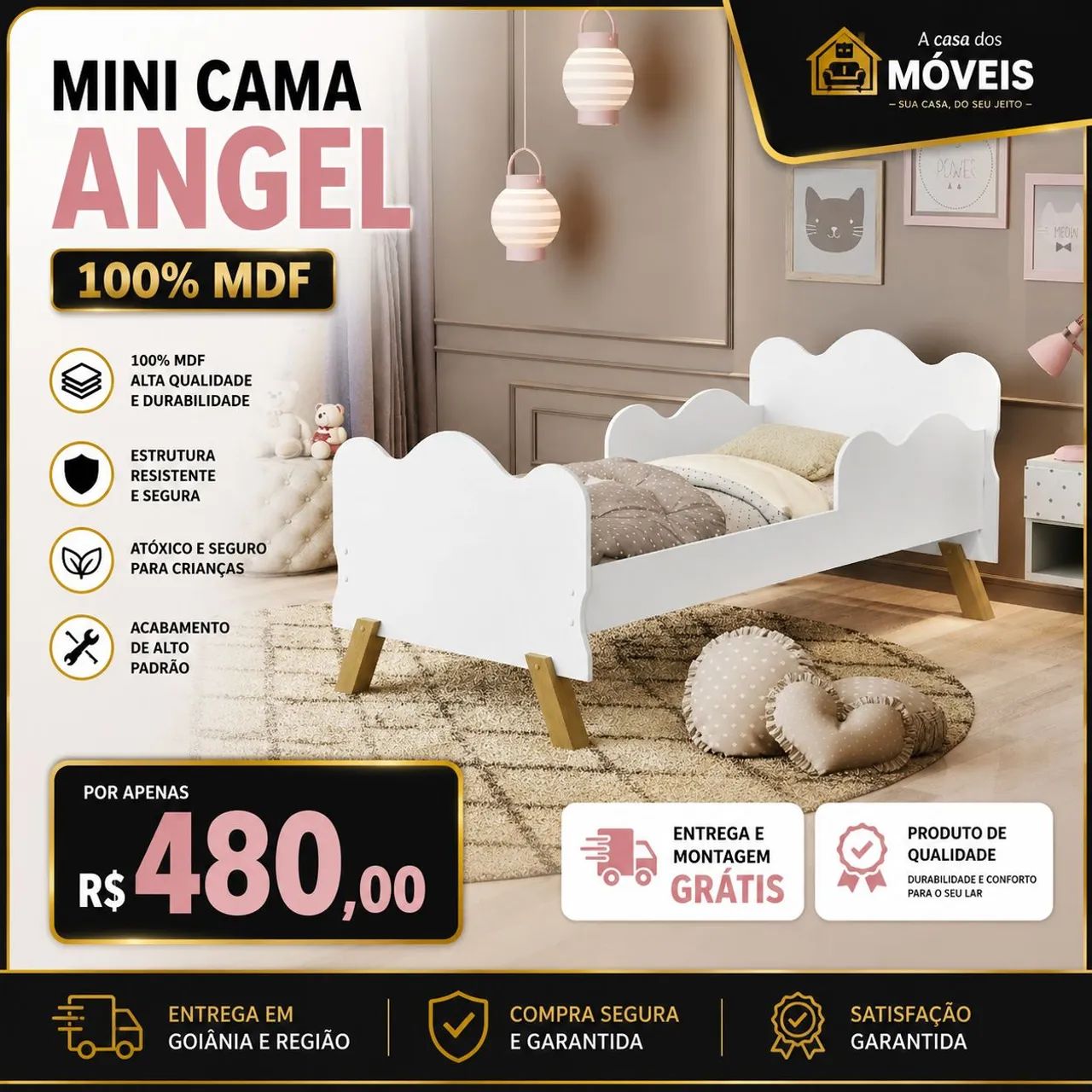 Mini cama infantil Angel 